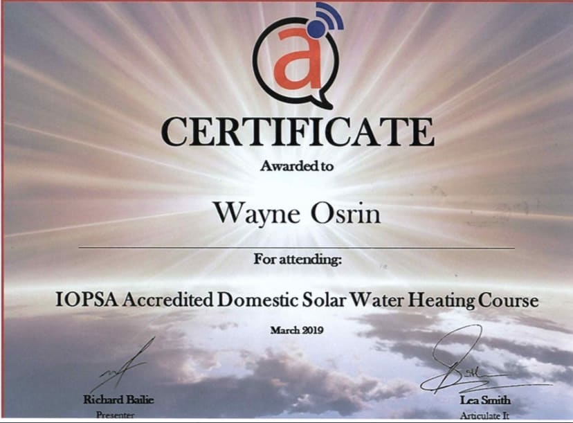 Solar Certificate