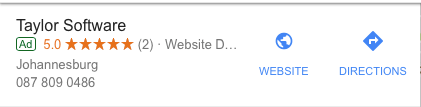 Website Google Business Account