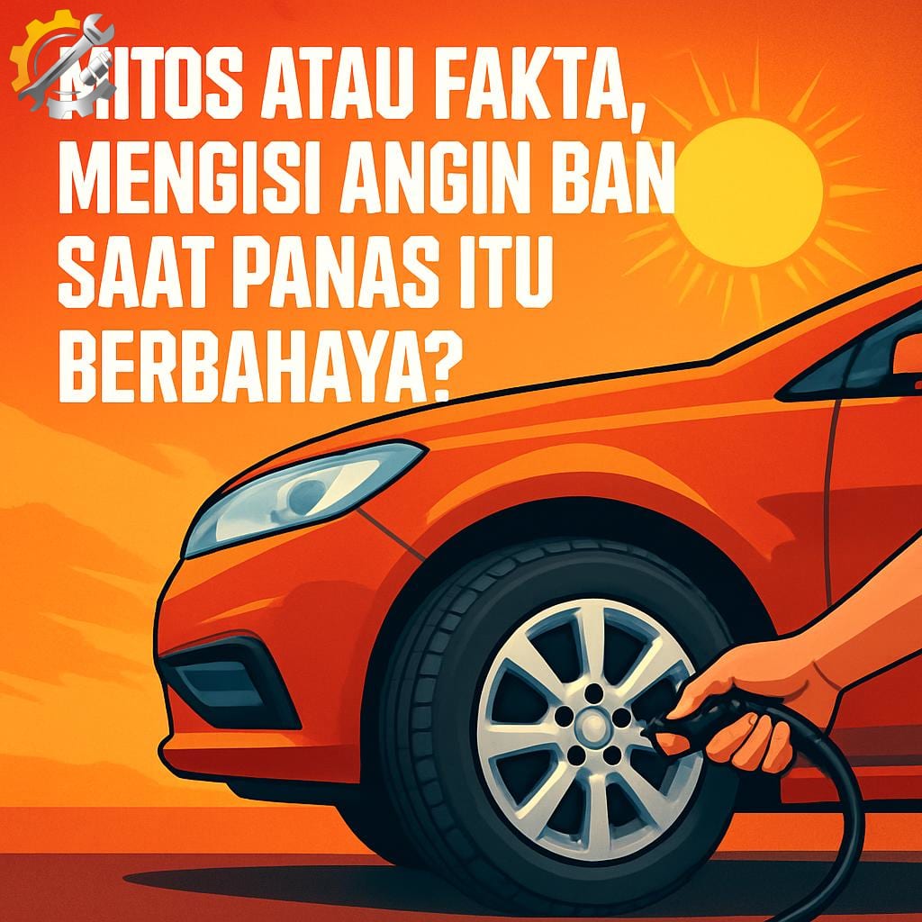 Mitos atau Fakta, Mengisi Angin Ban Saat Panas Itu Berbahaya?