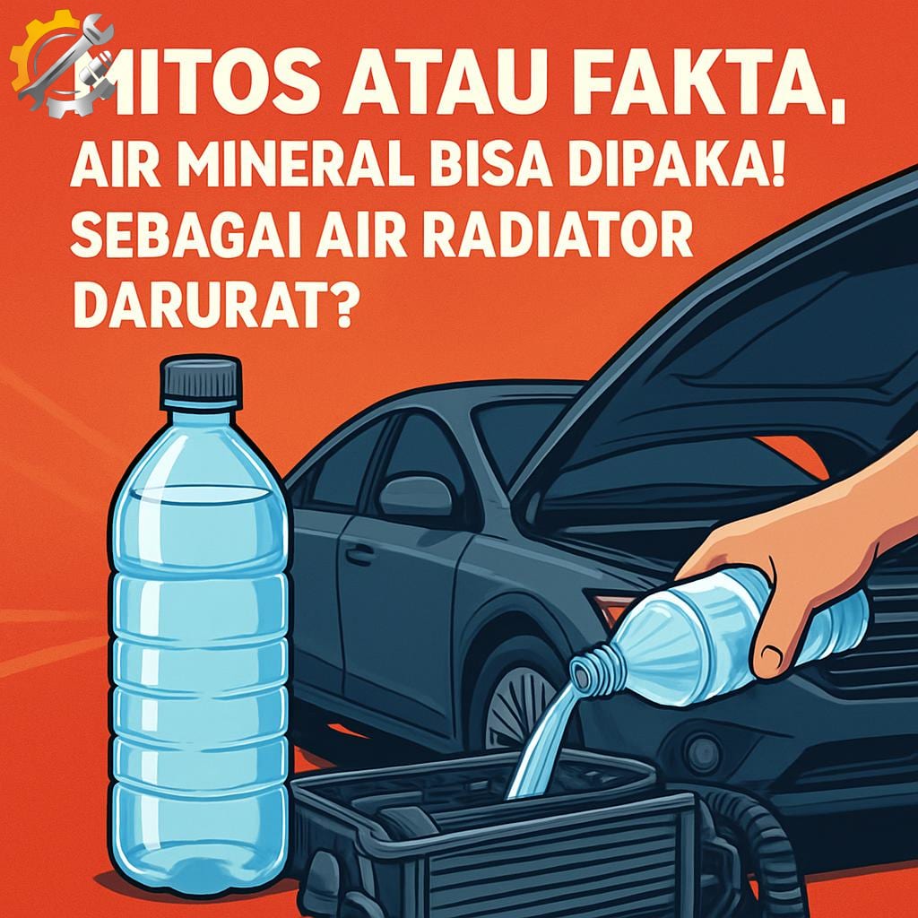 Mitos atau Fakta, Air Mineral Bisa Dipakai Sebagai Air Radiator Darurat?