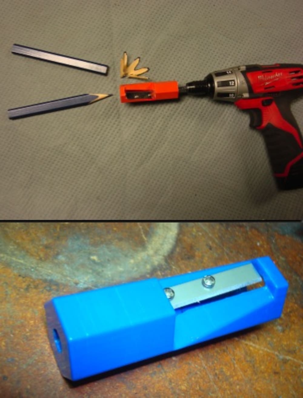 Drill Driven Carpenter Pencil Sharpener