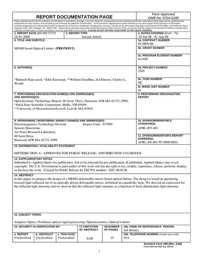 Document cover