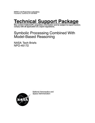 Symbolic Processing Combined With Model-Based Reasoning - Tech Briefs