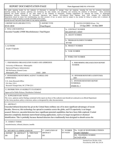 Document cover