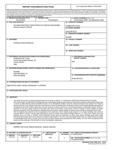 Document cover