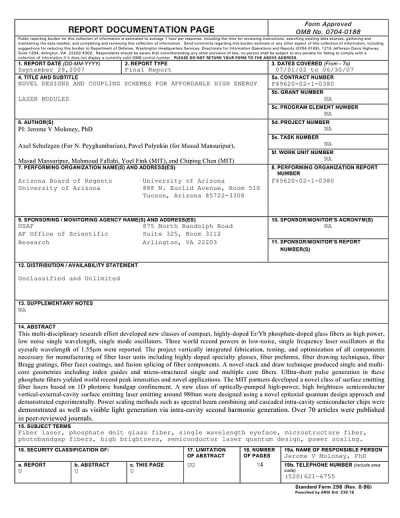 Document cover