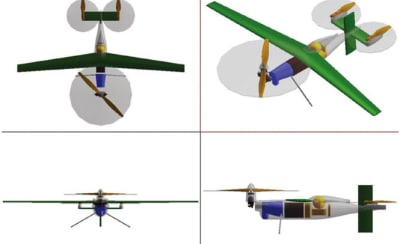 Vertical takeoff and landing rc aircraft outlet