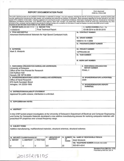 Document cover