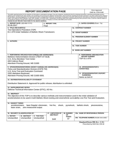 Document cover