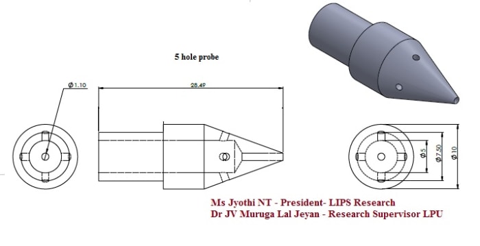 Aerodynamic Design of Flow Analyzer with 9 Probe and 45 Pressure