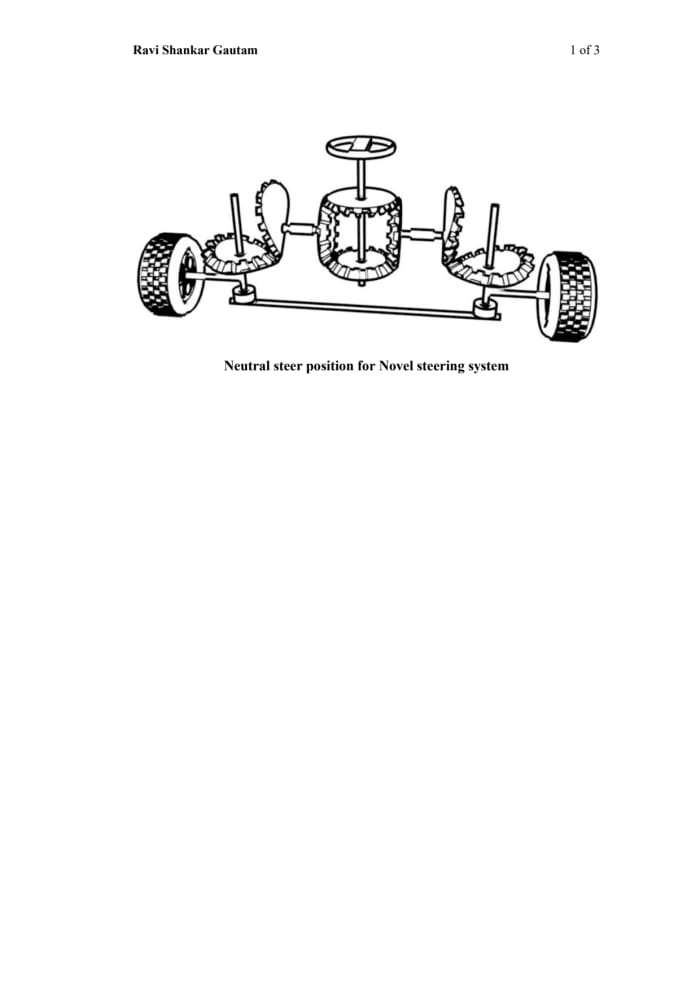 Innovative Bevel Gear Based Ackermann Steering System