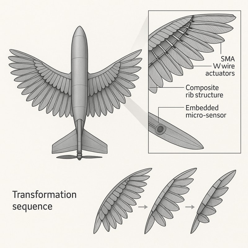BioMorph Wings: Adaptive Feathered Wing System for UAVs - Create the Future