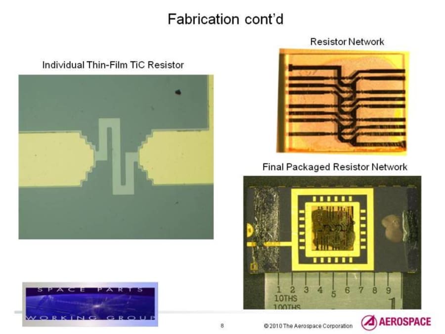 Thin Film Resistors for Space Applicatons