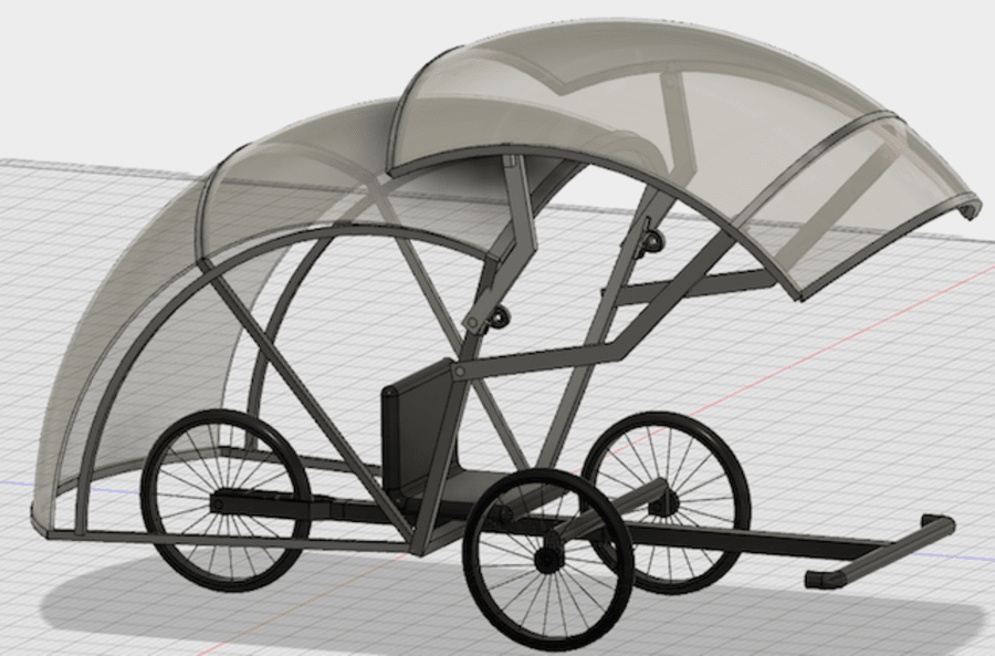 Retractable Solar Tricycle