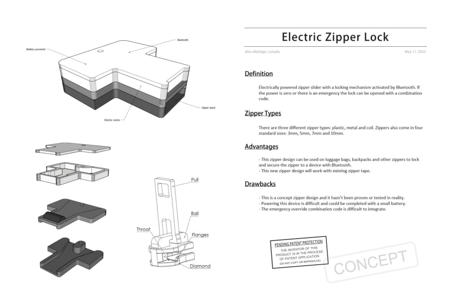 Electric Zipper Lock