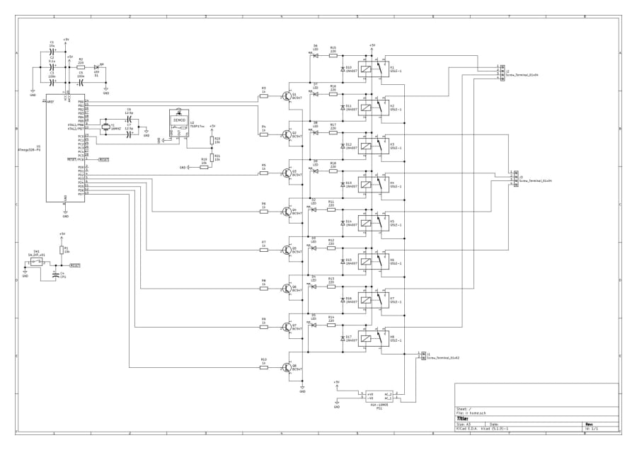 IR Based Home Automation Circuit Diagram