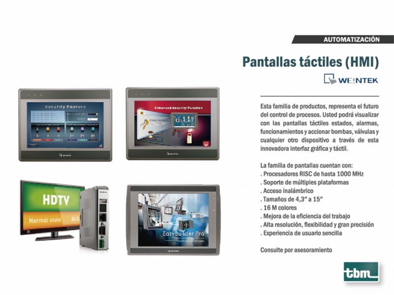 PANELES OPERADORES HMI - WEINTEK