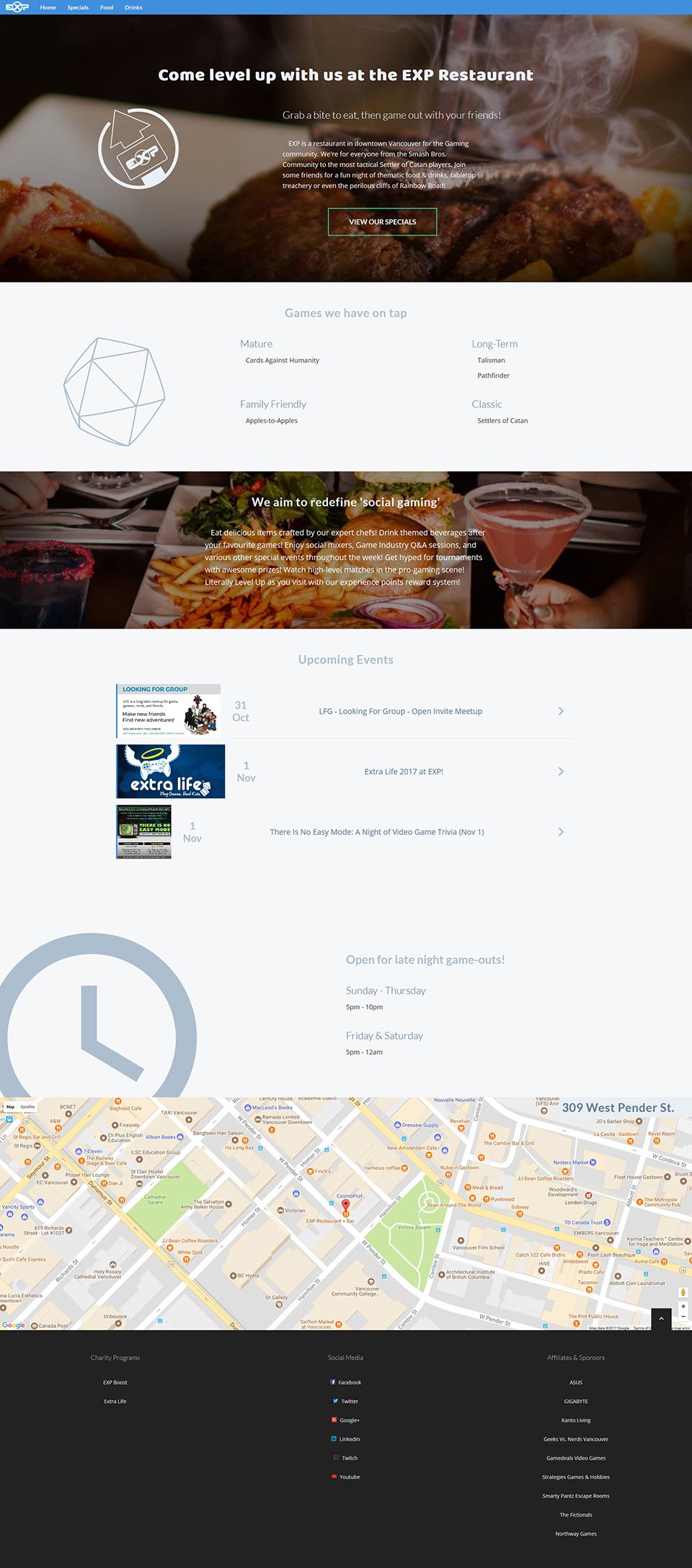 EXPBar.ca Home Page Screenshot