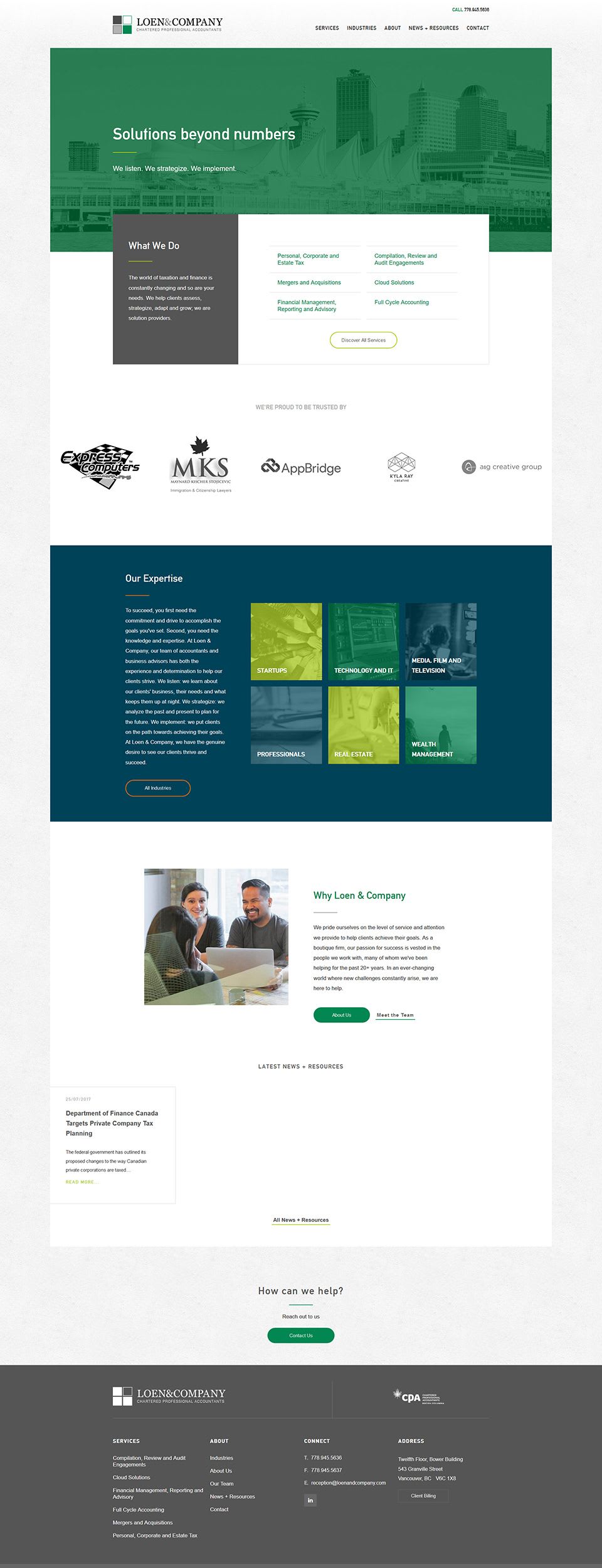 LoenandCompany.com's Home Page Screenshot