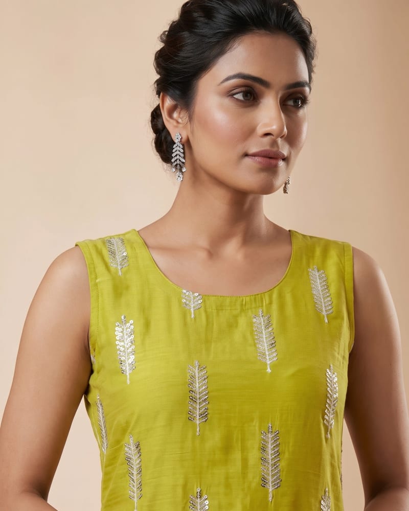 Mul silk fabric kurti