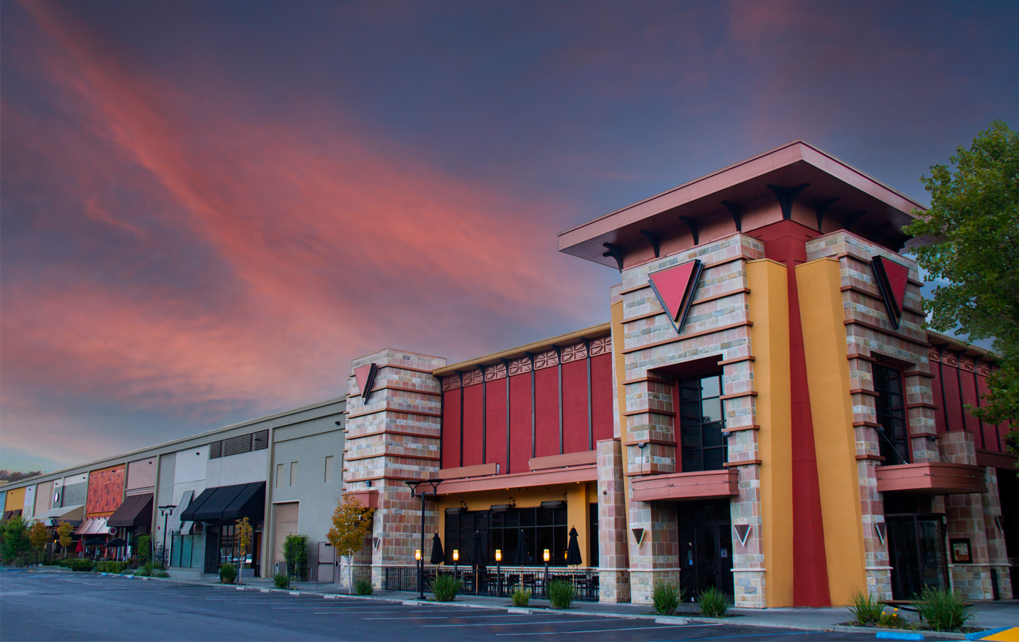 sunset building