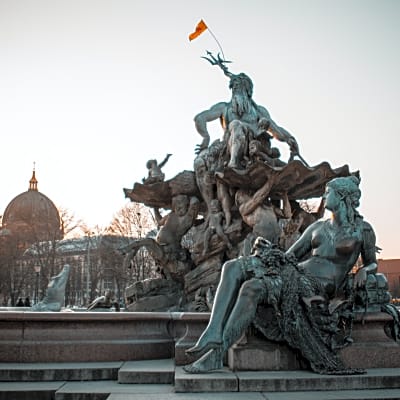 poseidon statue in berlin, germany