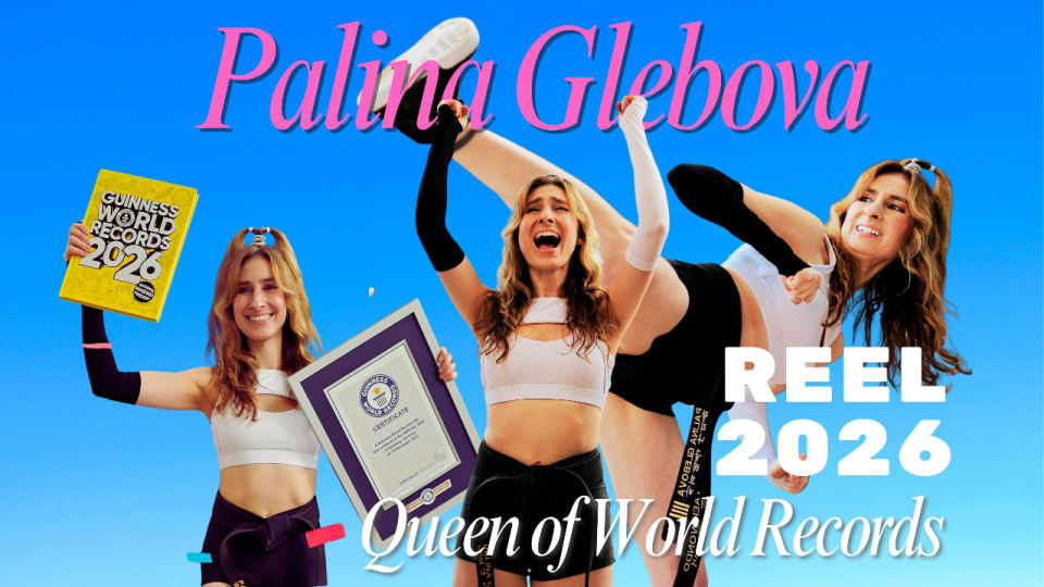Titelbild des Showreels 2026: Palina Glebova, Queen of World Records
