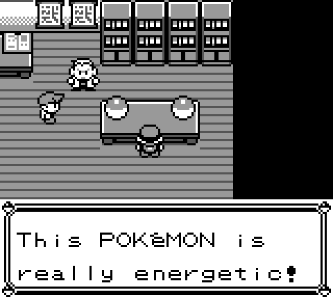 The agent selecting a starter Pokémon in Oak's lab
