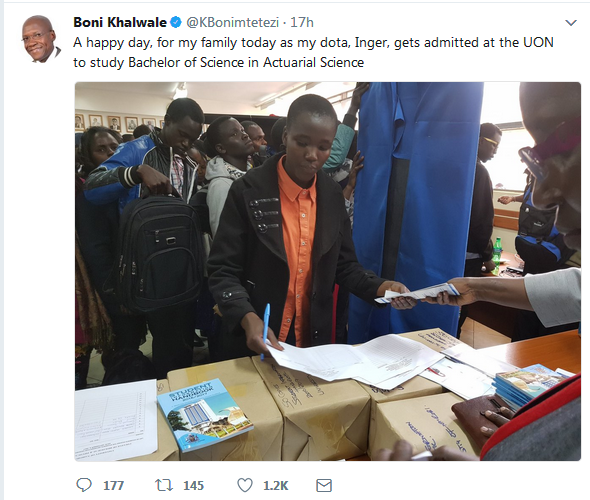 nominal roll jkuat UoN Bonny at Khalwale's Among Admitted Daughter Freshers