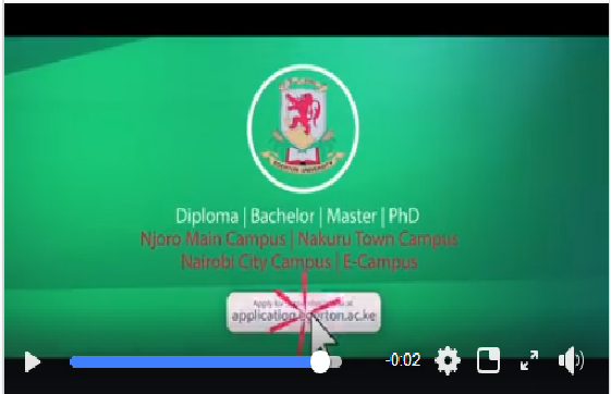 Egerton University Advert