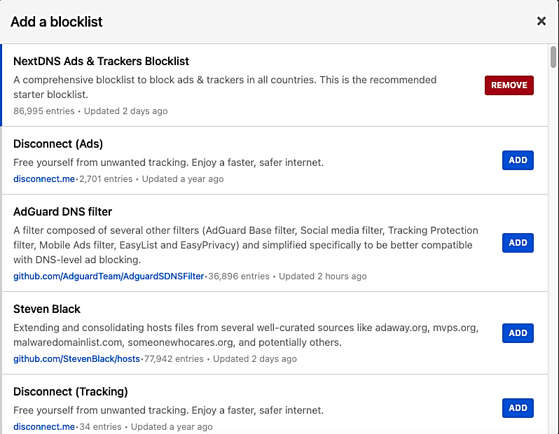 Add a blocklist