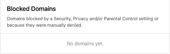 Blocked Domains