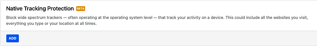 Native Tracking Protection