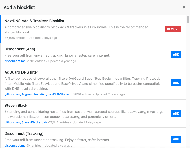 Add a blocklist