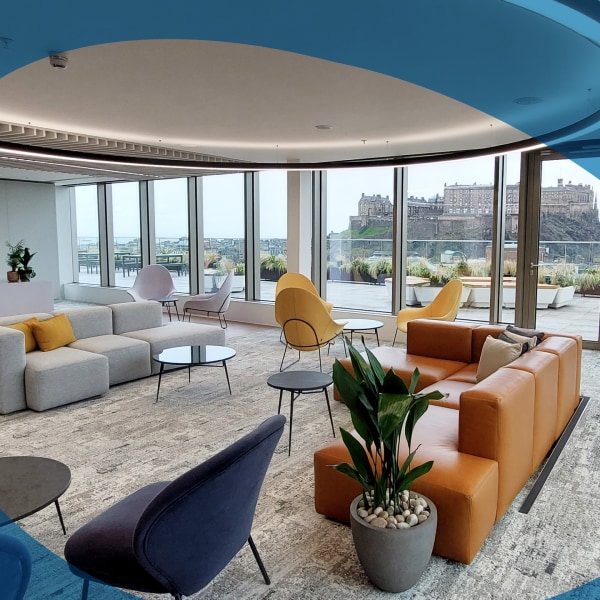 Brodies LLP Edinburgh office with Edinburgh Castle in background