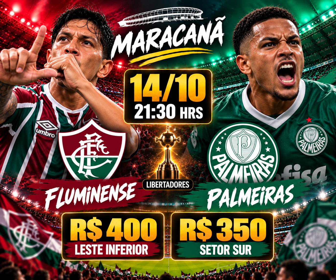 Fluminense × Palmeiras, match on 14 OCT at Maracanã