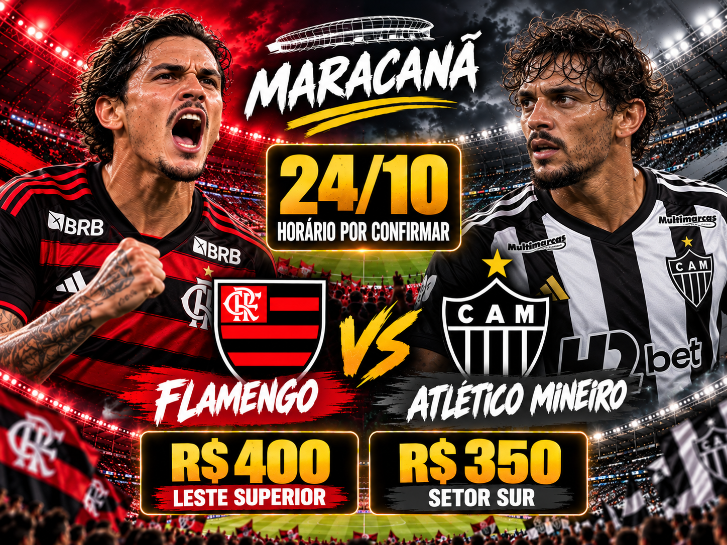Flamengo × Atlético Mineiro, match on 24 OCT at Maracanã
