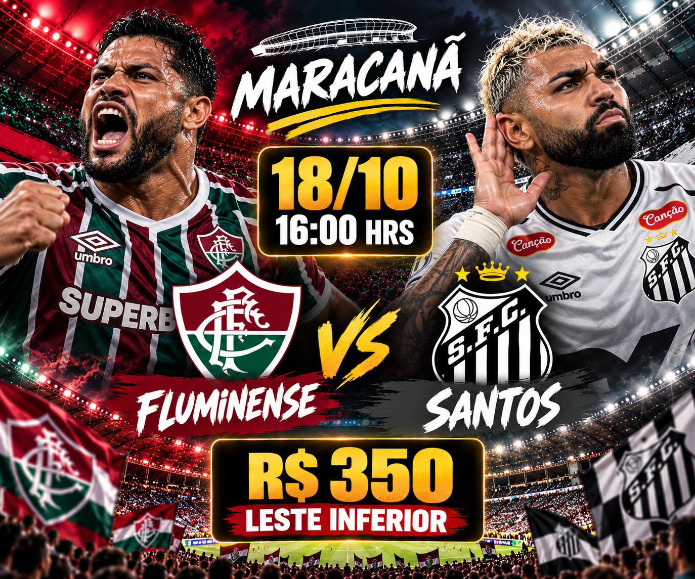 Fluminense × Santos, match on 18 OCT at Maracanã