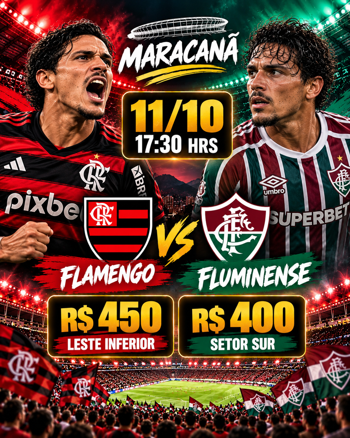 Flamengo × Fluminense, match on 11 OCT at Maracanã