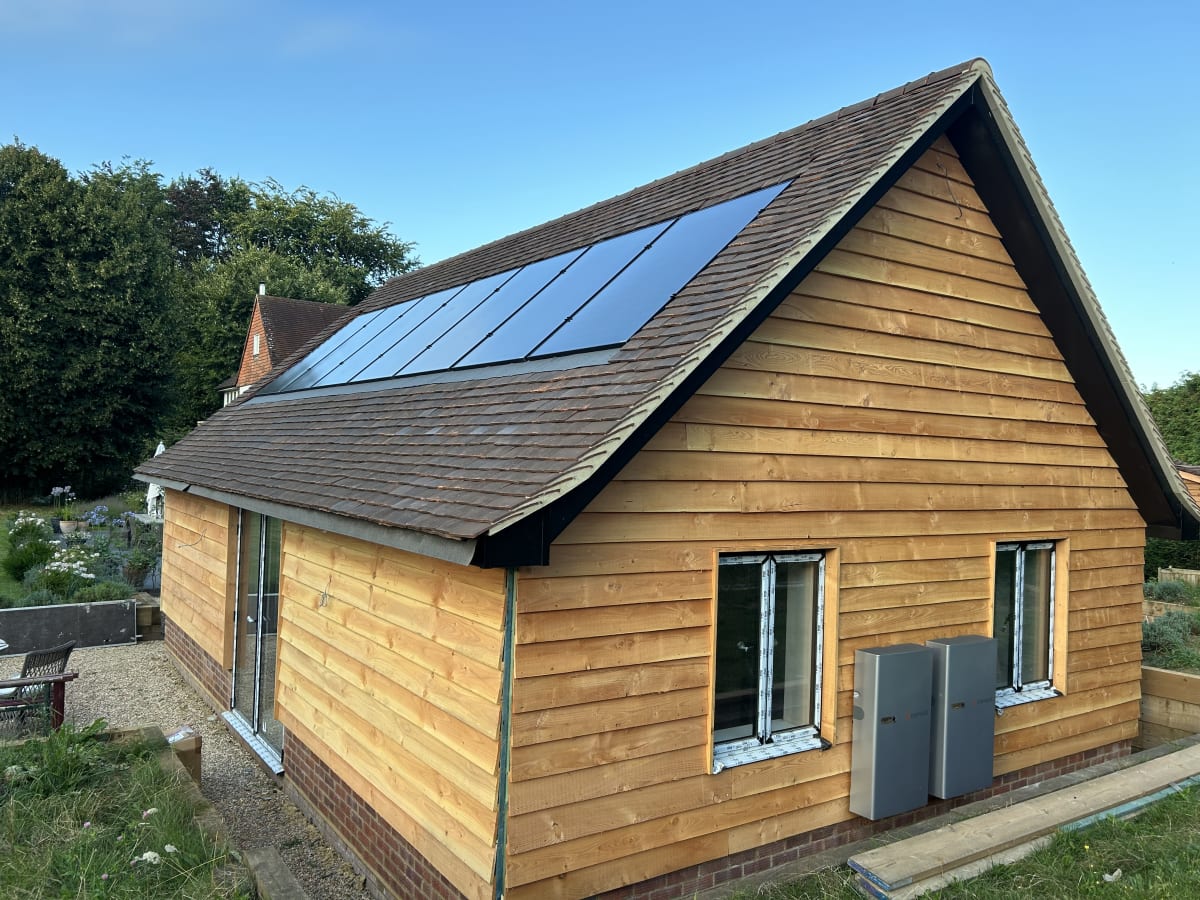 Recently completed solar and battery installation