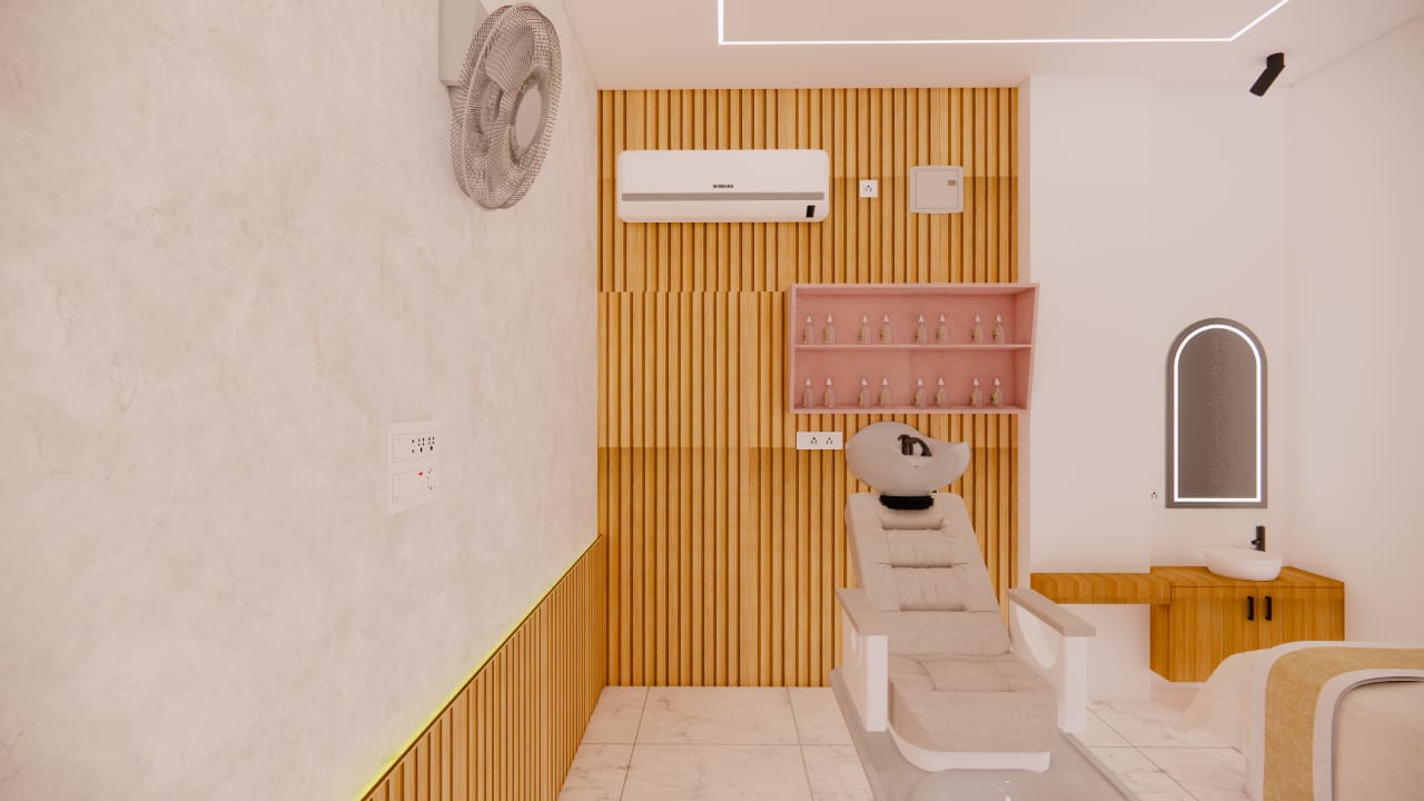 3D render of salon Pedicure interior design