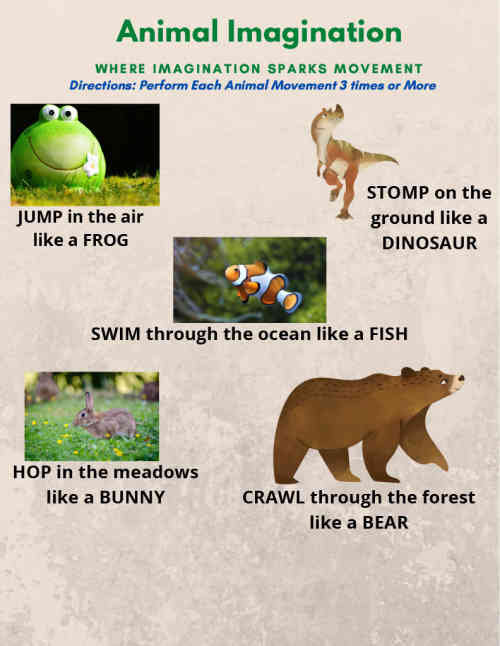 Animal Imagination Movement Printable by Teach Simple Animal Imagination Movement Printable by Teach Simple