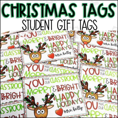 Editable Christmas Gift Tags for Students by Teach Simple