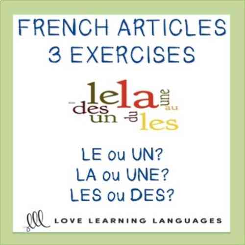 French definite and indefinite articles worksheets by Teach ...