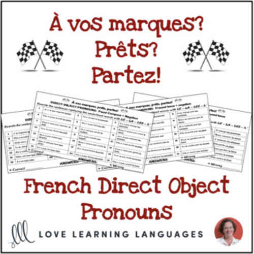 French direct object pronouns activity - À vos marques, prêts ...