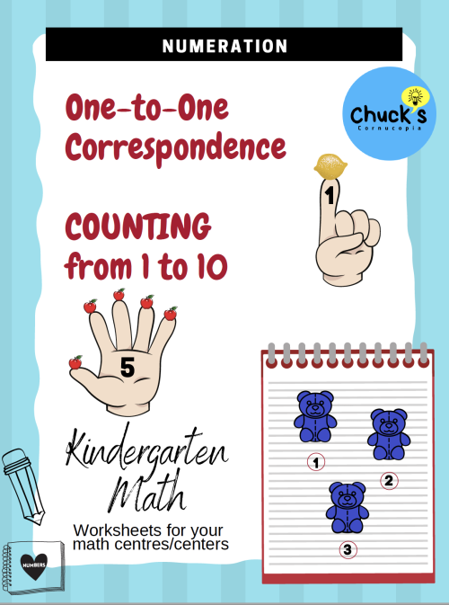Kindergarten Math: One-to-one Correspondence, Counting 1 to ...