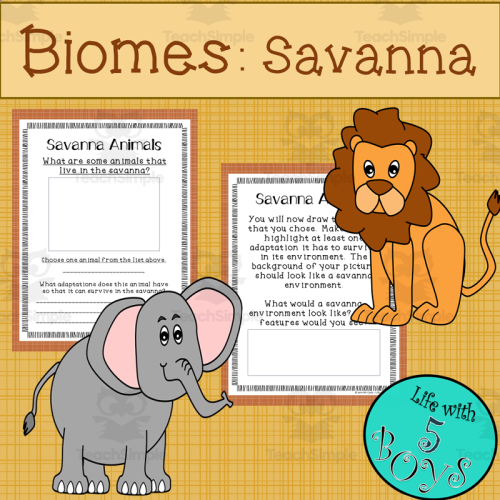 Savanna Biome Activity by Teach Simple Savanna Biome Activity by Teach Simple