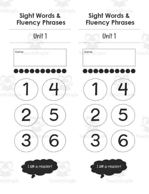 Sight Words + Fluency Sentences Booklet | 1st Grade Reading ...