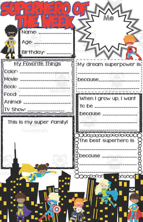 Superhero of the Week Pack 2 by Teach Simple