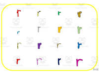 Alphabet Visual Cards - Letter R Mats by Teach Simple